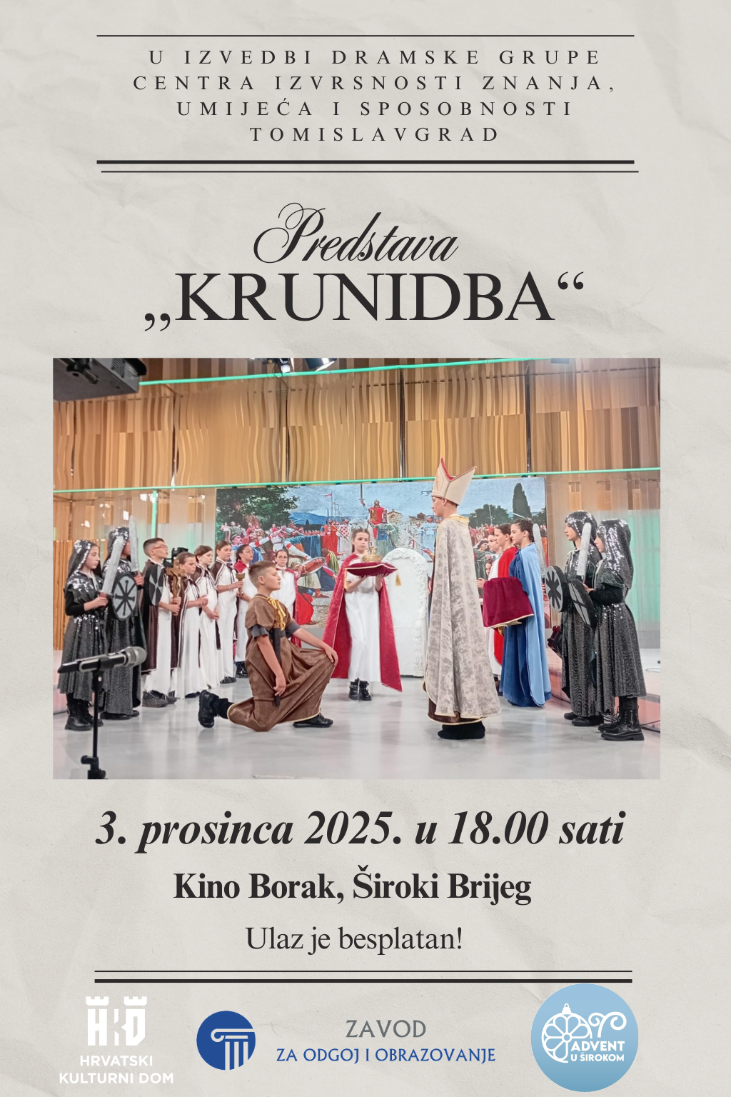 Najave predstave „Krunidba“